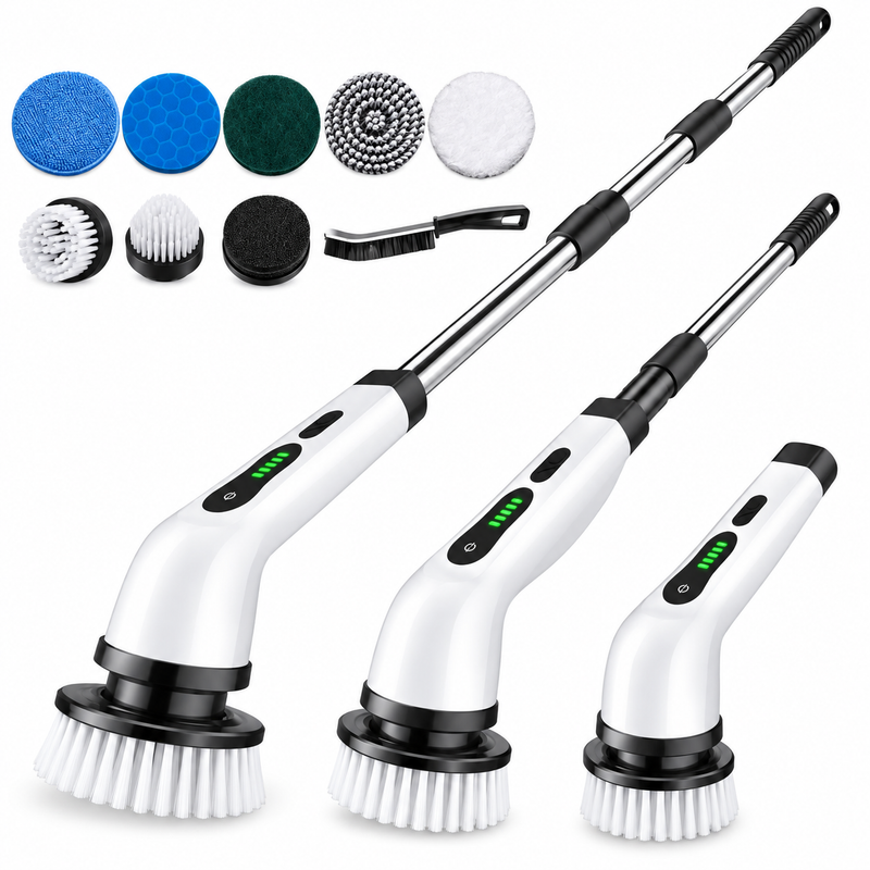 Turbo Clean - Escova De Limpeza Elétrica 9 em 1, Sem Fio, Recarregável