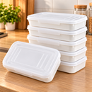 Kit 5 Potes Herméticos Empilháveis com Tampa - Organize a Geladeira e a Cozinha